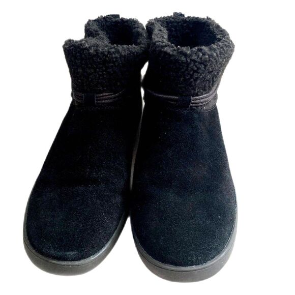 Koolaburra by Ugg Isana Ankle Bootie Black‎ Suede Sheepskin Women's Size 10 - Picture 2 of 7